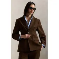 Ralph Lauren Cttn Blnd Dbl Cloth-Wvn-Blazer/Spor - Brown - 40