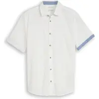 Tom Tailor Cotton Linen Shirt - Blue - L