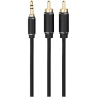 Dacota Mini Jack M - RCA M 0,5 m, musta