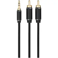 Dacota Mini Jack M - RCA M 1,5 m, musta