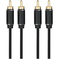 Dacota RCA Stereo U-U 1,5 m, musta