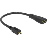 DeLOCK HDMI A - Micro HDMI D - adapteri + 23cm kaapeli