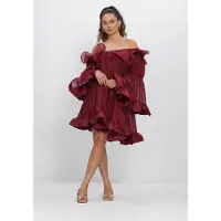 Y.A.S. Yasfallulah O/S Dress - D2D - Burgundy - 36