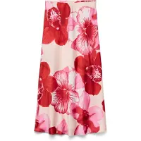 Vero Moda Vmreba Hibisca Hw 7/8 Skirt Wvn - Pink - M