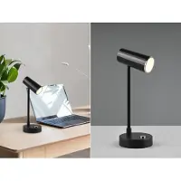 RL Tafellamp zwart incl. LED 3-staps dimbaar oplaadbaar - Telescoop