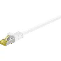 Goobay RJ45 välijohto CAT 6A S/FTP (PiMF), 500 MHz, CAT 7 raakakaapelilla, valkoinen