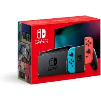 Nintendo Switch -pelikonsoli, neonpunainen ja neonsininen