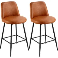 Vevor -baarituolisetti, 2 kpl, 69 cm korkea kääntyvä baarituoli, moderni PU-nahkainen baarituoli selkänojalla ja metallisilla jaloilla, käsinojaton baarituoli, saarekebaarituoli keittiöön, ruokailutila