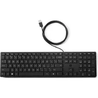 HP – Wired Desktop 320K -näppäimistö, Täysikokoinen (100 %), Langallinen, USB, Mekaaninen, QWERTY, musta (9SR37AA#ABB)