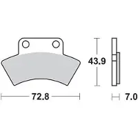 Moto-Master Polaris 097621 Sintered Brake Pads Musta