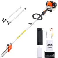 Vevor -kaasukäyttöinen oksasaha, 33 cm:n 2-tahtimoottorinen oksasaha 20,3 cm:n leikkuulaipalla, akkukäyttöinen puunleikkuri 850 ml:n polttoainesäiliöllä, 2–3,5 m jatkettava, tehokas moottorisaha puiden
