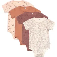 Pippi Baby Body Ss Ao-Printed (4-Pack) - Multi/patterned - 92