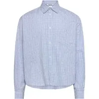 Weekday Boxy Long-Sleeved Cotton Poplin Shirt - Blue - M