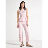 Lindex Cropped Trousers - Pink - 40