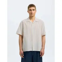 Selected Slhrelaxsun Shirt Ss Resort - Beige - XL