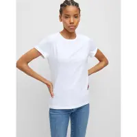 HUGO for woman. 50417212 Plain T-shirt white (S), Casual, Cotton, Short sleeve