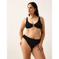 Lindex Crinkled Bikini Bottom - Black - M