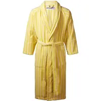 Bongusta Naram Bathrobe - Pristine & Neon Yellow - Yellow - L/XL