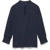 Freequent Blouse From In A Light Material Of Recycled Polyester With A Fine Text - Navy - L