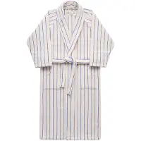 Bongusta Naram Bathrobe - Moonbeam & Ultramarine - Cream - S/M