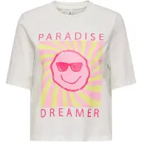 ONLY Kogcarty-Sun Life S/S Tee Ot Jrs - Cream - 134-140