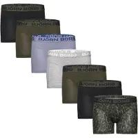 Björn Borg Cotton Stretch Boxer 7P - Khaki green - 122-128