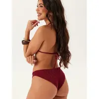 Bubbleroom Cheeky Glittery Bikini Bottom - Pink - XS
