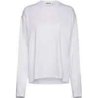 Weekday Long-Sleeved Boxy Cotton T-Shirt - White - L