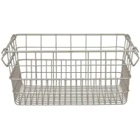 Blomus Storage Basket - 17 X 37 X 27 Cm - Kago - Mourning Dove - White - L 27.1CM