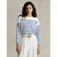 Ralph Lauren Striped Boatneck Mariner Tee - Blue - S