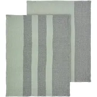 Blomus Set Of 2 Tea Towels - 70 X 50 Cm - Gano - Desert Sage - Green - 70X 50CM