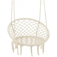 J-Line Swing Chair Macr+Tass Poly Bei - Beige - H110CM