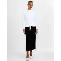 French Connection Arezzo Ls Waist Tie Shirt - White - 34