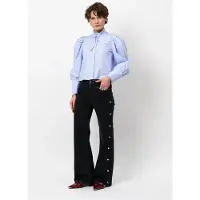 Dante6 -Casson Smocked Blouse - Blue - 34