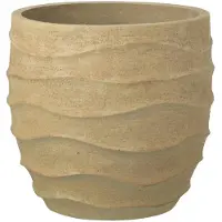 J-Line Flwrpot Waves+Outdoor Bei L - Beige - H38CM