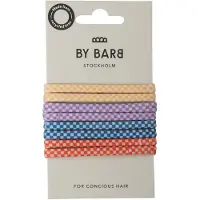 By Barb Hair ties multicoloured 8-pack, recycled material squared patte