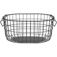 Blomus Storage Basket - 17 X 37 X 27 Cm - Kago - Anthracite - Grey - L 27.7CM