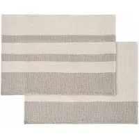 Blomus Set Of 2 Tea Towels - 70 X 50 Cm - Gano - Moonbeam/ Mourning Dove - Beige - 70X 50CM