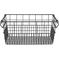 Blomus Storage Basket - 17 X 37 X 27 Cm - Kago - Anthracite - Grey - L 27CM