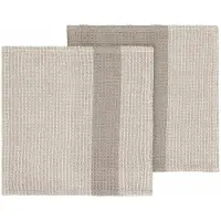 Blomus Set Of 2 Dishcloths - 25 X 25 Cm - Gano - Moonbeam/ Mourning Dove - Beige - 25X 25CM