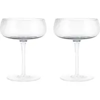 Blomus Set Of 2 Champagne Saucers - 0,2 L - Belo - Clear Glass - Nude - L 10.9CM