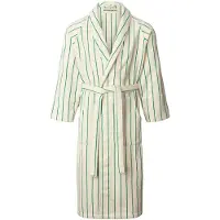 Bongusta Naram Bathrobe - Pure White & Grass - White - S/M