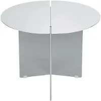 Blomus Side Table M - 40 Cm, Ø 50 Cm - Oru - Matt - Silver - L 50CM