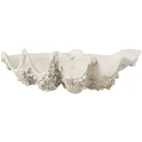 J-Line Deco Bowl Seashell Res Wh S - White - H18CM
