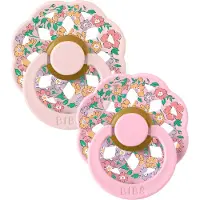 BIBS Liberty Boheme 2-pack Pyöreitä Lateksituttia Oscar Meadow Blossom Mix Oscar Meadow Blossom Mix 6+M Vaaleanpunainen 6+ kuukautta Tytöt
