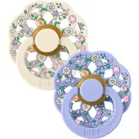 BIBS Liberty Boheme 2-pack Pyöreitä Lateksituttia Chloe Meadow Ivory Mix Chloe Meadow Ivory Mix 0+M Latex Valkoinen 0+ kuukautta Pojat, Tytöt