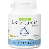 Helhetshälsa D3-vitamin Vegan 75 mcg 3000IE 100 kapselia