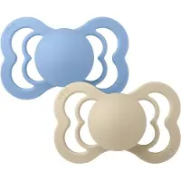 BIBS Pacifier Supreme Silicone Vanilla Sky Blue Size 2 2 kpl