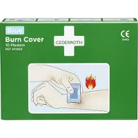 Cederroth Burn Cover -palovammalaastari, 74 x 45 mm, sininen, 10 kpl