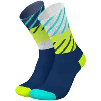 Incylence Running Diagonals Socks Navy Canary - 39-42